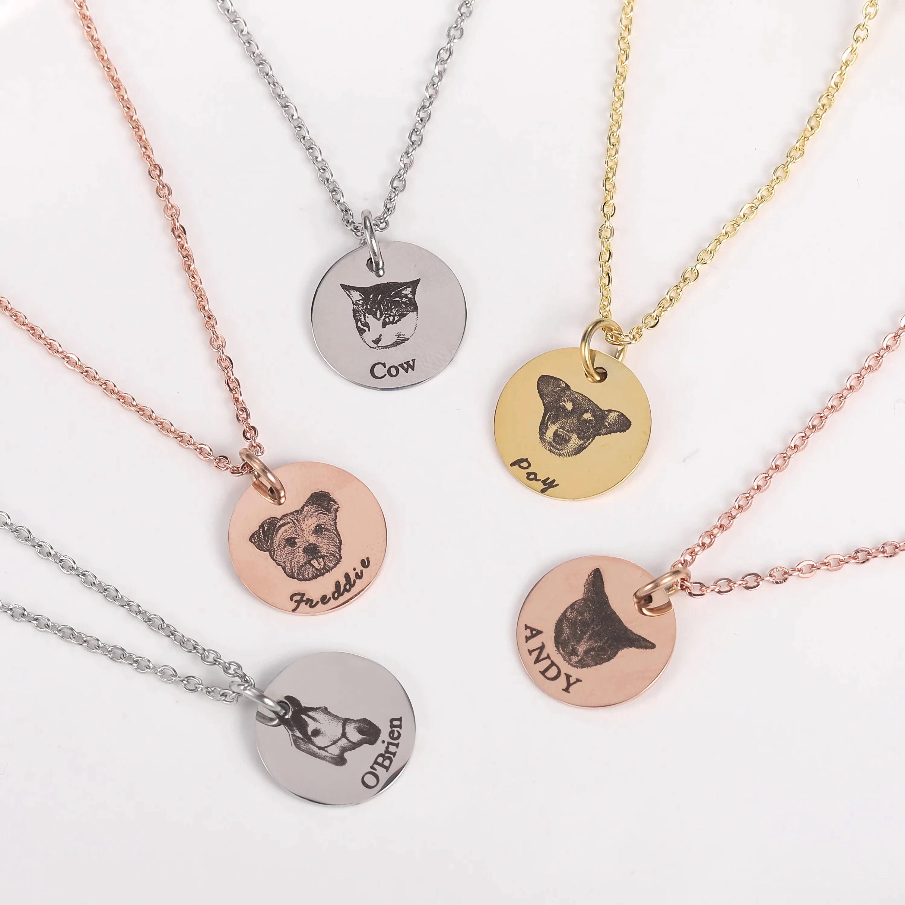 Personalized Pet Necklace Lover Custom Jewellery Gift for Etsy