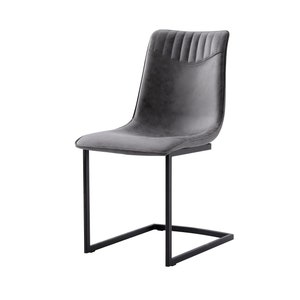 CLEARANCE - 2X Santiago Dining Chairs, Fabric Chairs, Metal legs