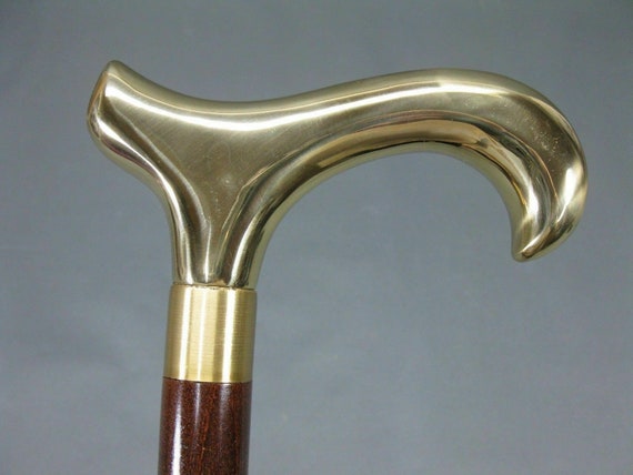 Solid Brass Victorian Handle for Wooden Walking Stick Cane Designer Vintage Gift 