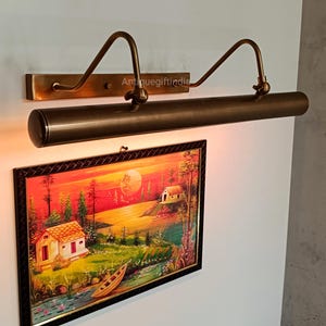 Raw Brass Modern Painting Light Brass Vintage Antique Picture Wall Light Solid Brass Christmas Scone