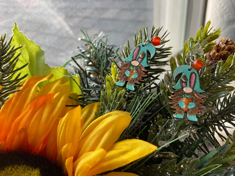 statement jewelry holiday gnomes Gnome earrings springtime gnomes easter gnomes Easter basket stuffers easter gifts for her gnomes