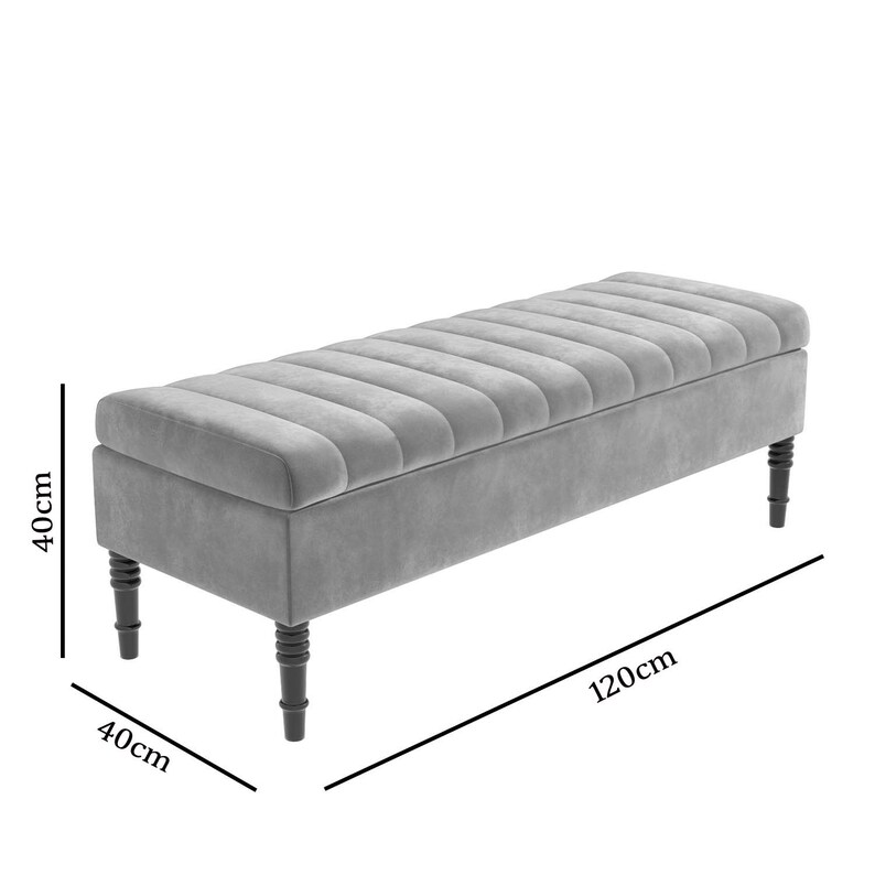 Ottoman Box Upholstered Coffee Table Ottoman Footstool with storage Shoe Storage Bench End of Bed Table bench image 6