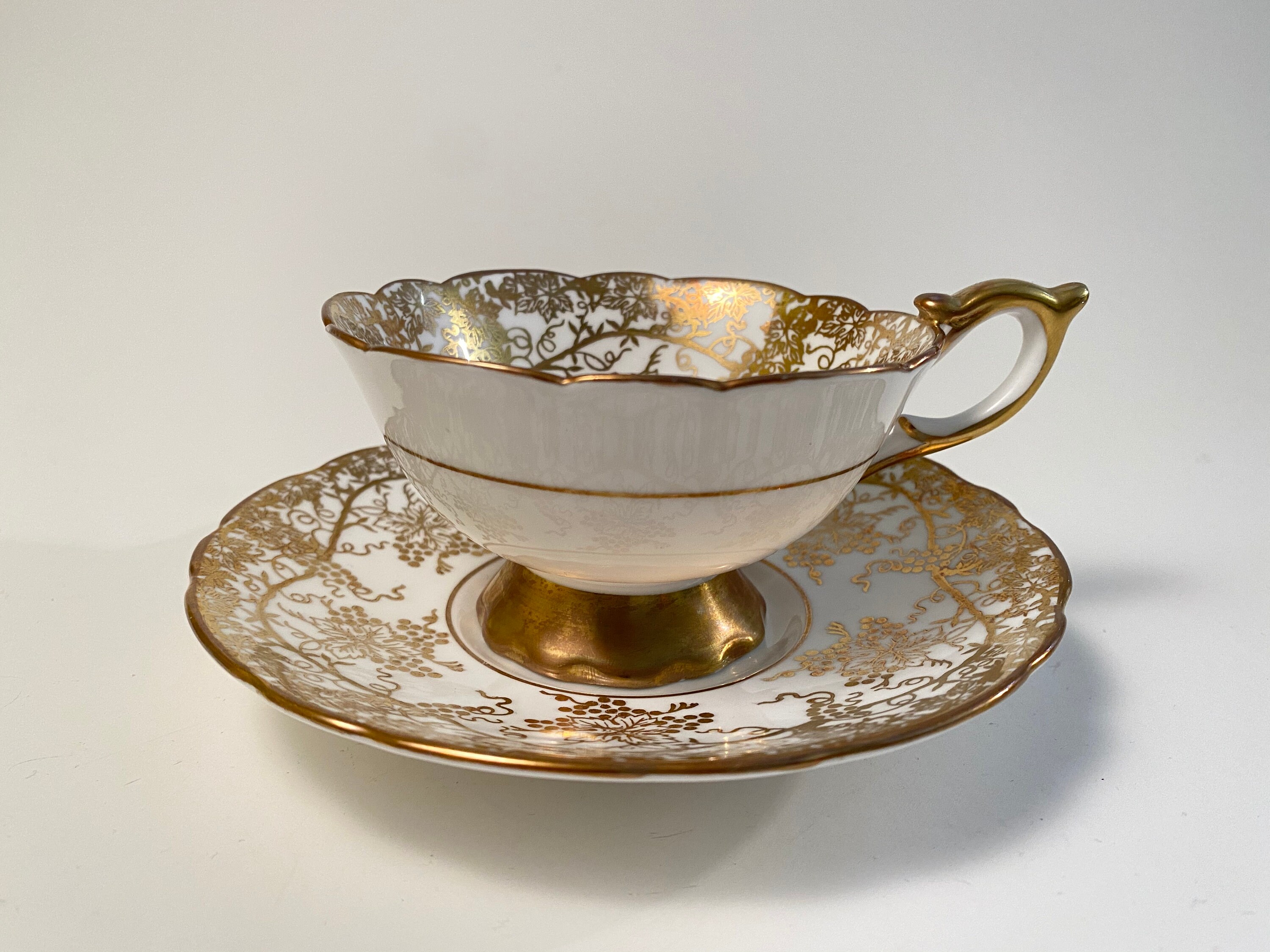 Royal Stafford Grape Vines Tea Cup and Saucer 22K Gold Etsy