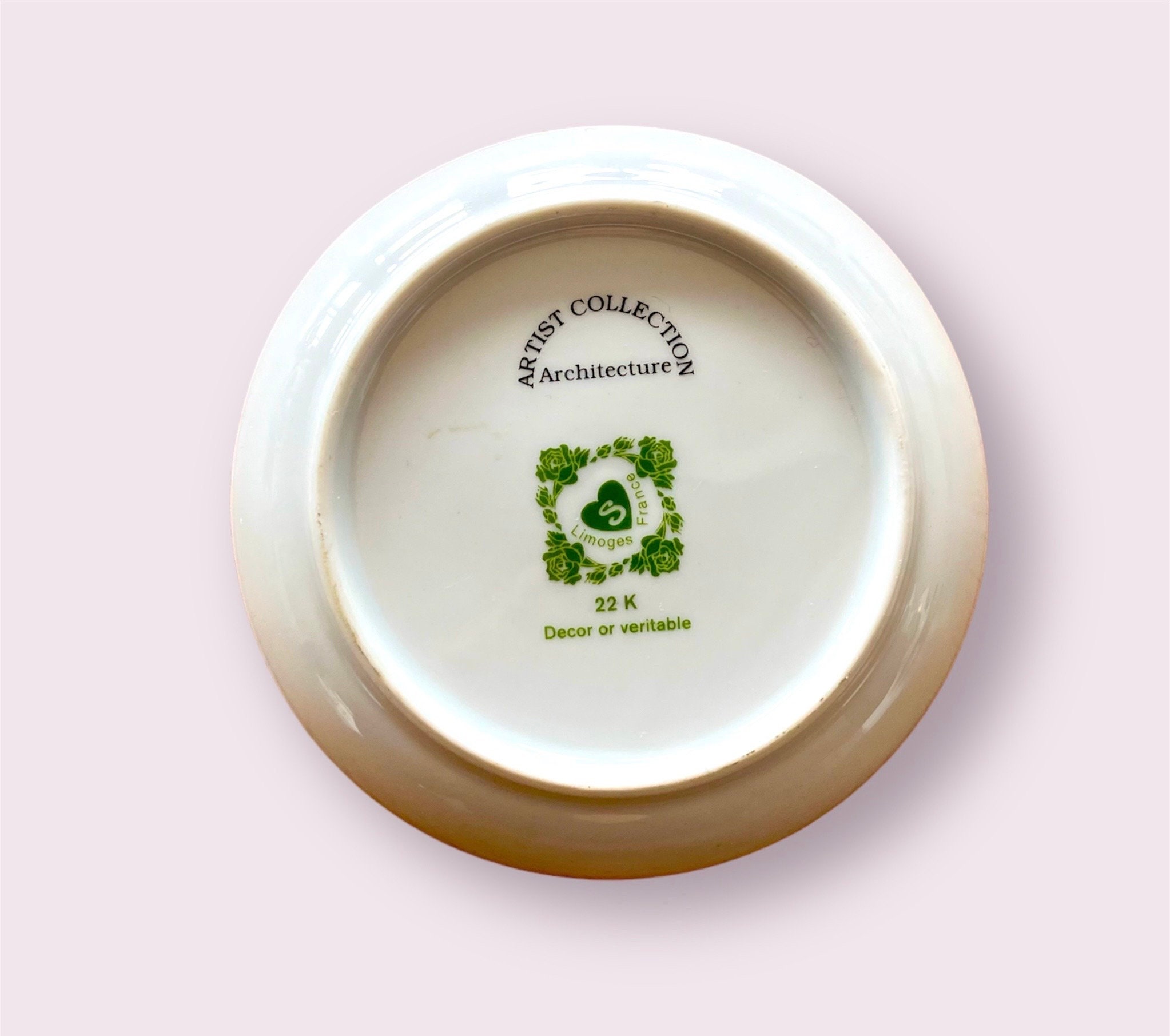 22K Gold Limoges France Miniature Angles Plates, Chunky Cherubs Plates ...