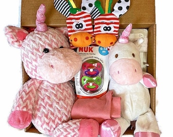 Unicorn Baby Gift Set, Baby Shower Gifts, Welcome Baby Gift Set, Baby Girl Gift, Baby Shower Present, Newborn Gift Box, Baby Gift, Gift Box