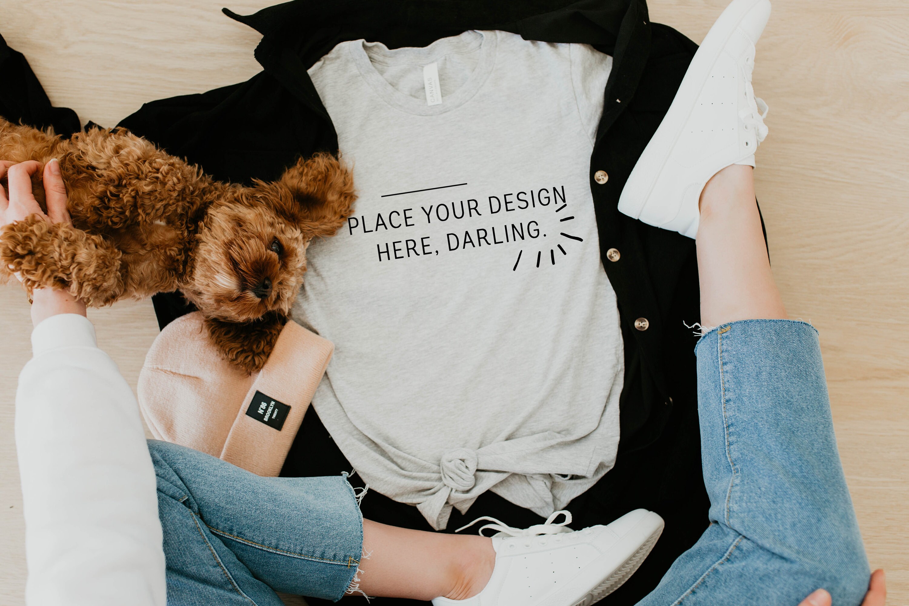 Download Bella Canvas 3001 Heather Athletic T-shirt Mockup Dog ...