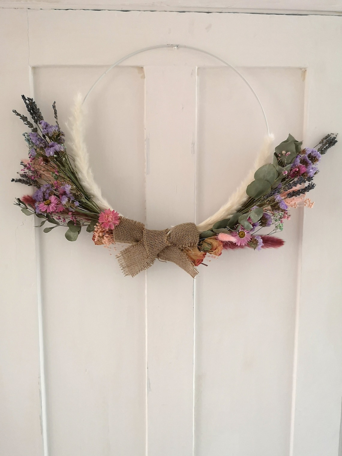 Dried flower wreath/ Flower hoop/ handmade wreath/ preserved Etsy