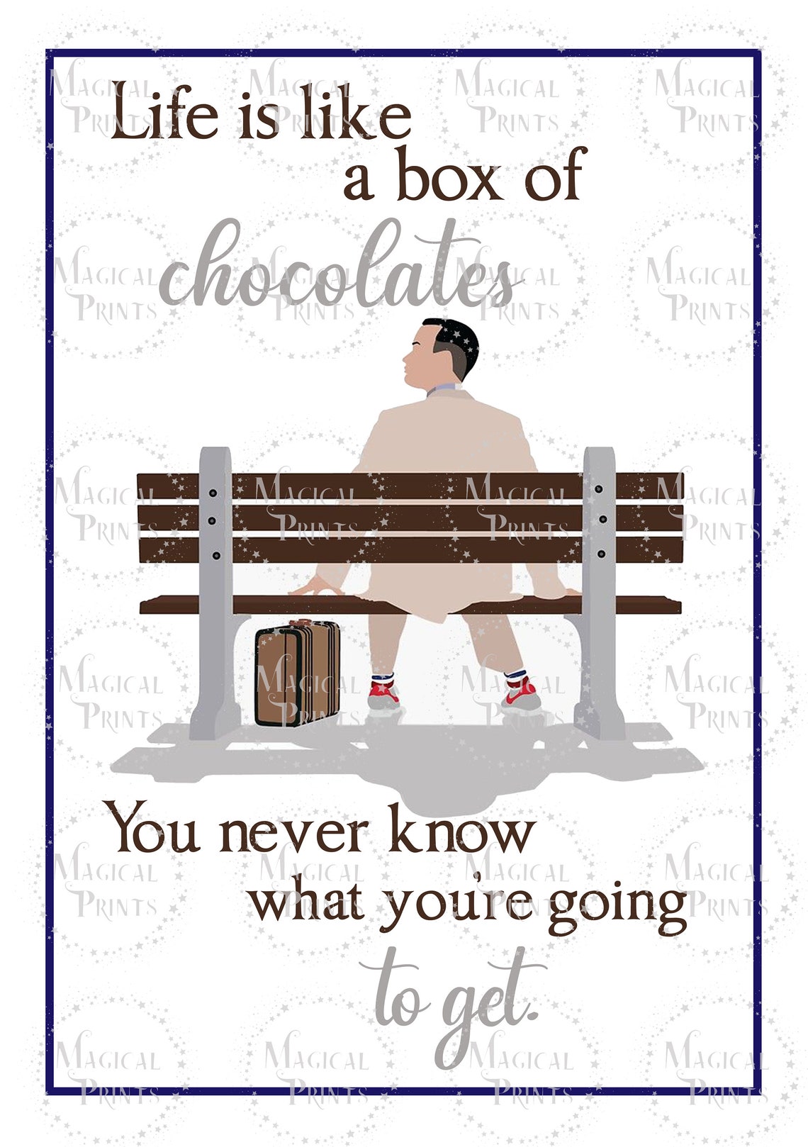 Forrest Gump/ Life est comme une boîte de chocolats A4 Print Etsy
