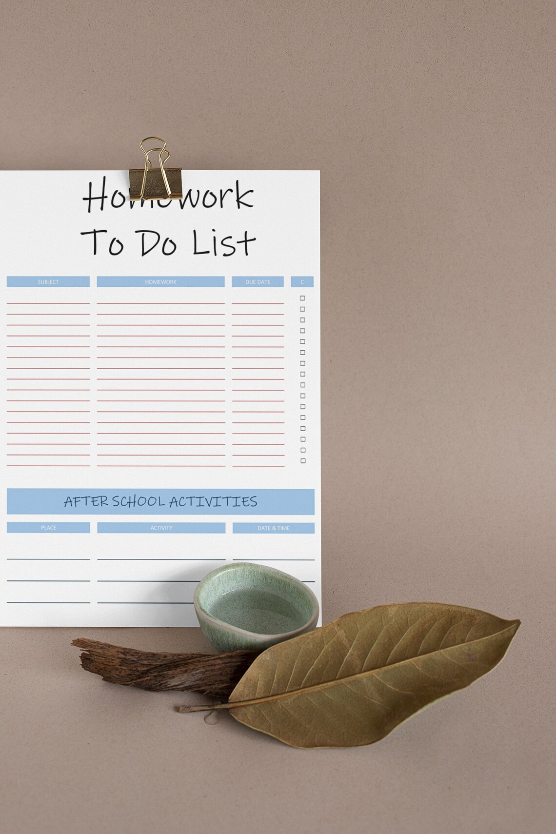 Homework To Do List Editable Printable Template Homework | Etsy