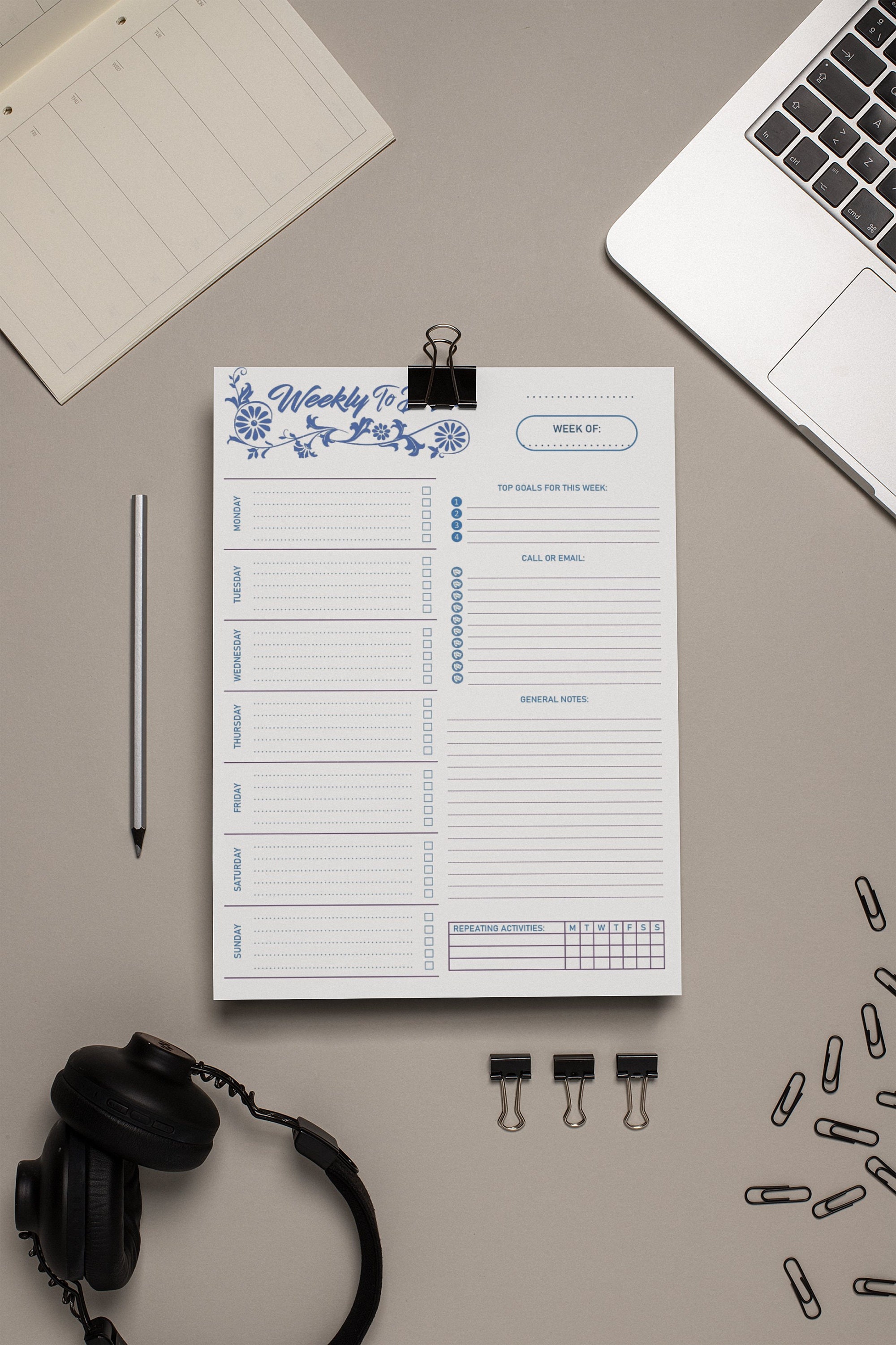 weekly to do list editable printable template weekly planner etsy