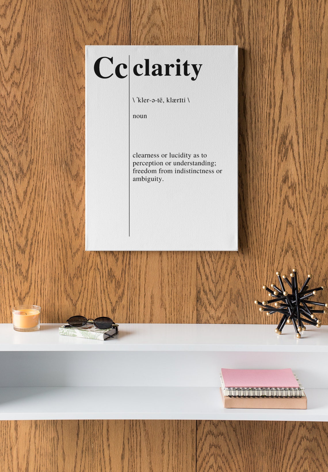 Clarity Definition Poster Inspirational Quote for Home Decor Etsy