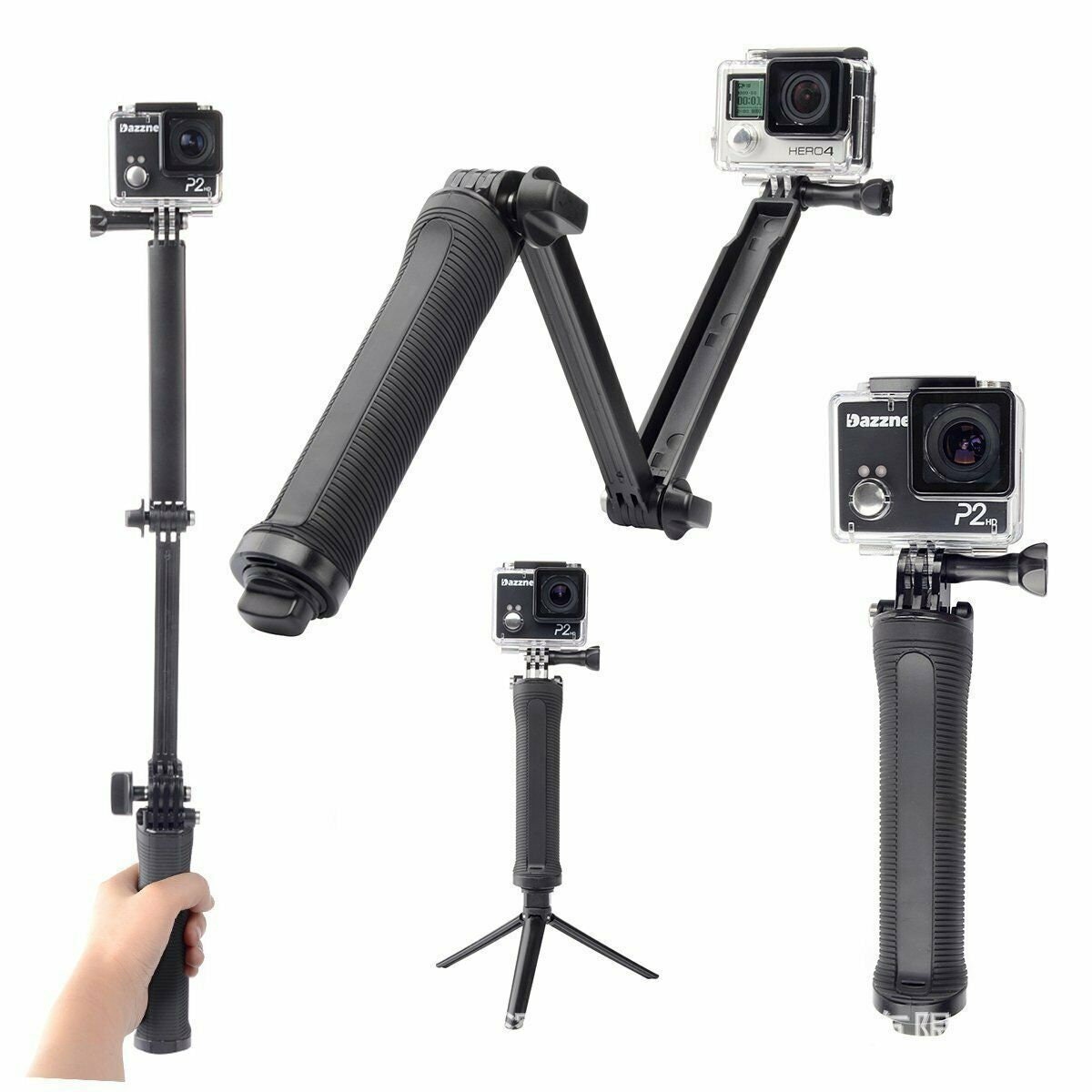 3 in1 Selfie Stick for GoPro Hero 8 7 6 5 4 2 Black 4 Sports Etsy
