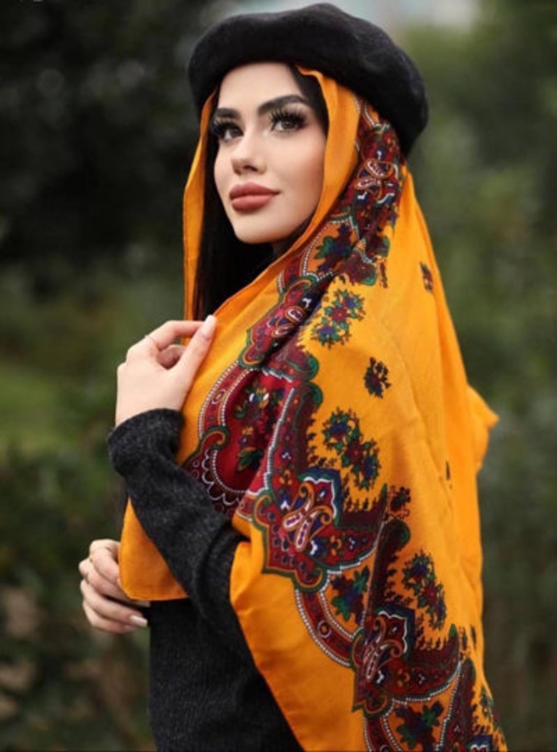 Kurdish Scarf Kurdish Floral Scarf Ethnic Scarf Traditional Etsy