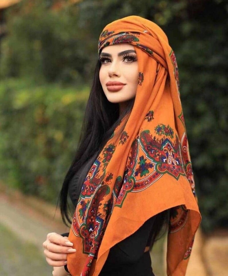 Kurdish Scarf Kurdish Floral Scarf Ethnic Scarf Traditional Etsy