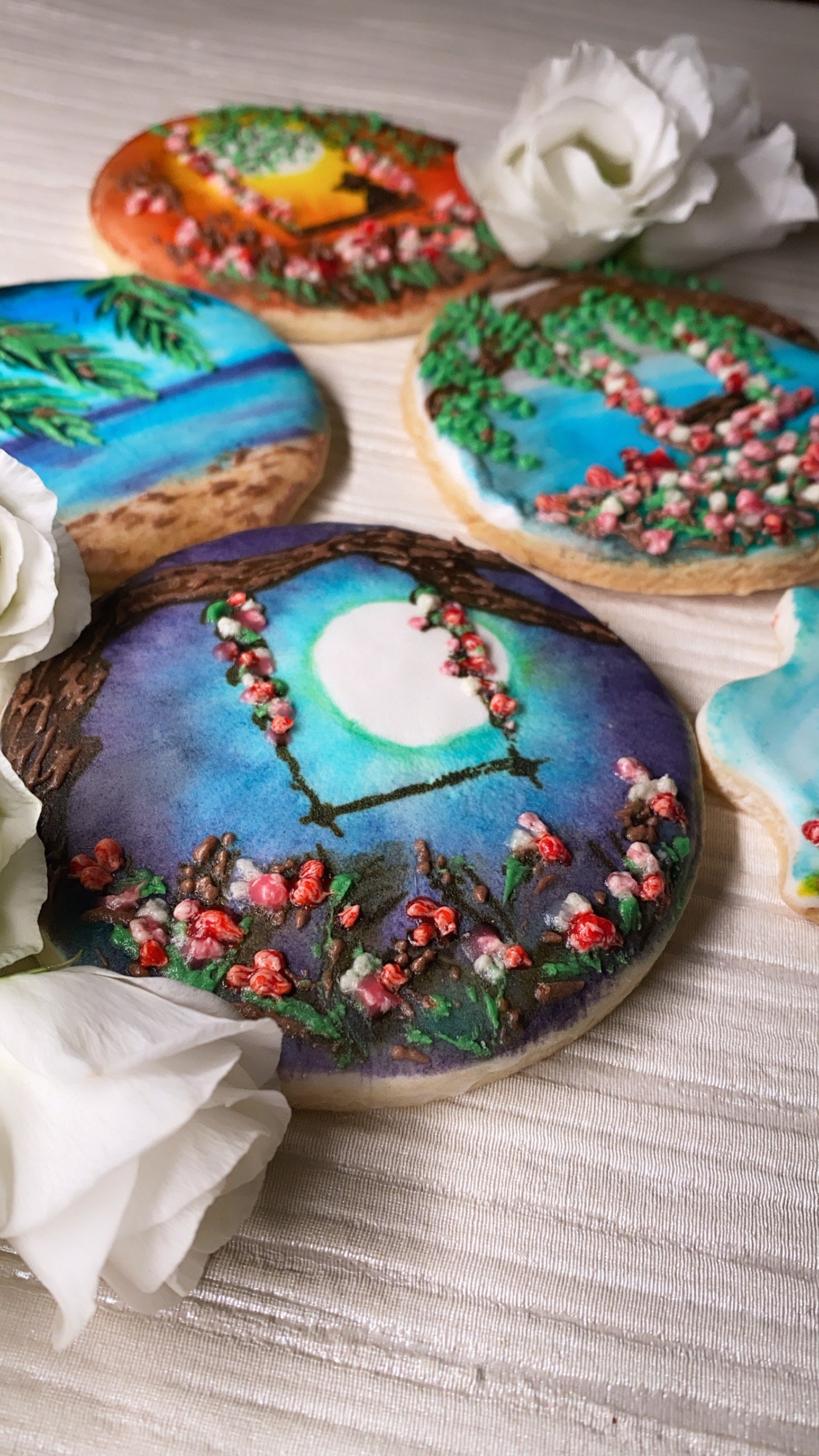 5 Hand painted sugar cookies Etsy