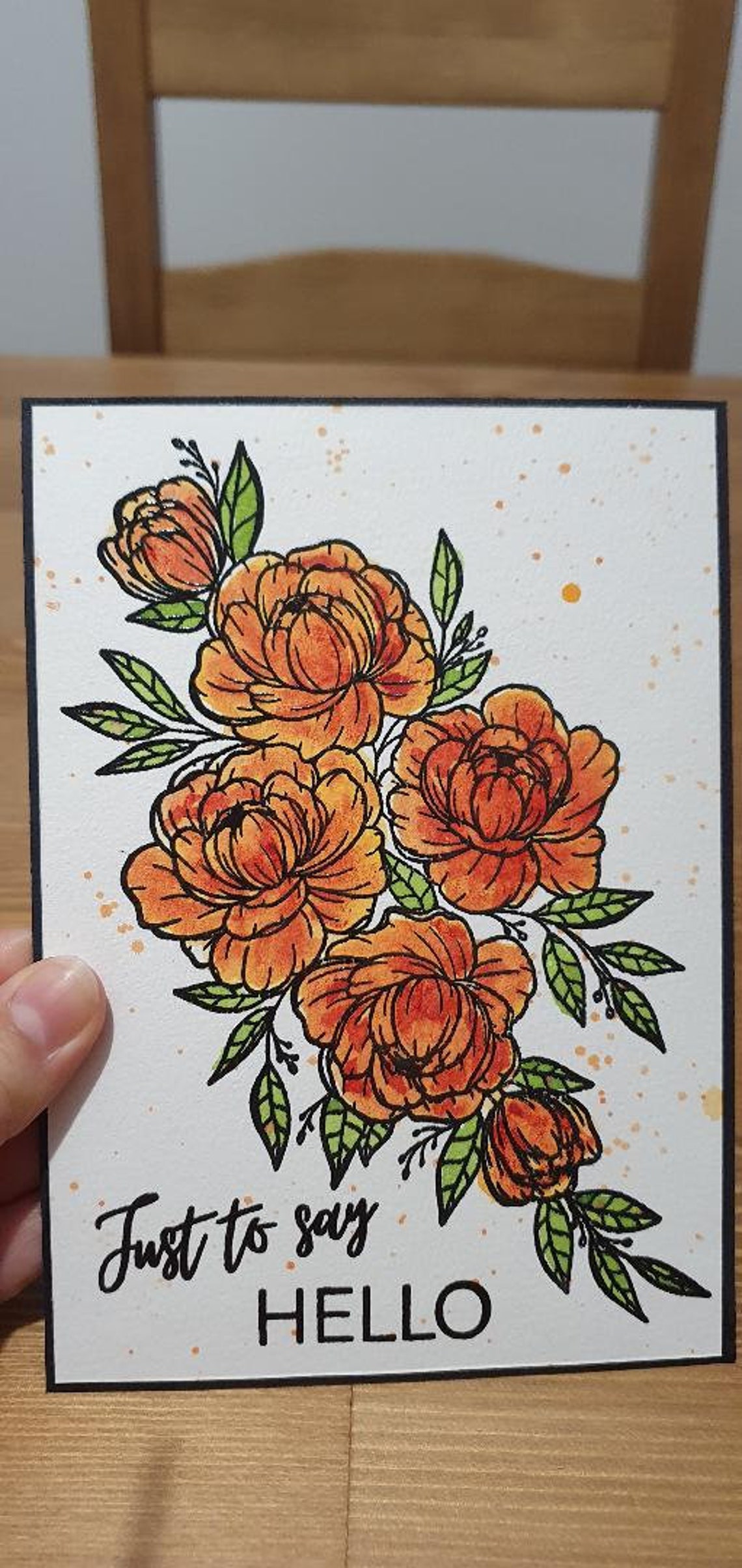 Just to say Hello Greeting Card Etsy