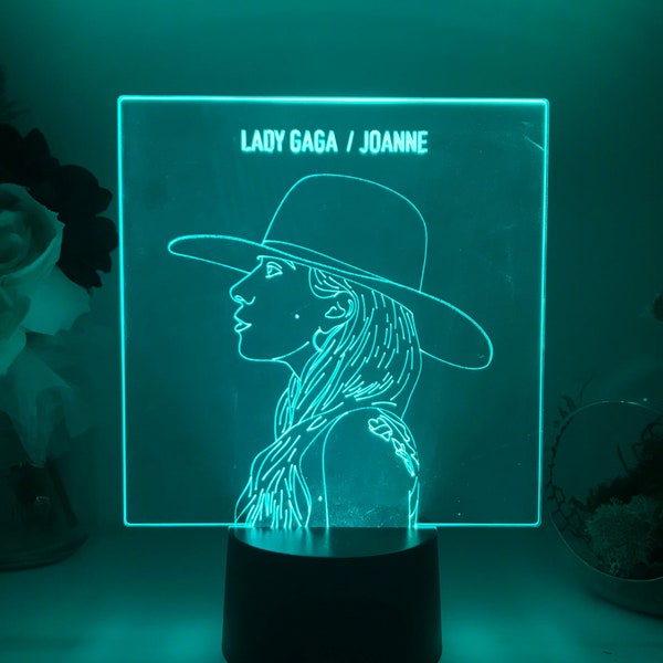 Lady Gaga Joanne Cover Album LED Night Light
