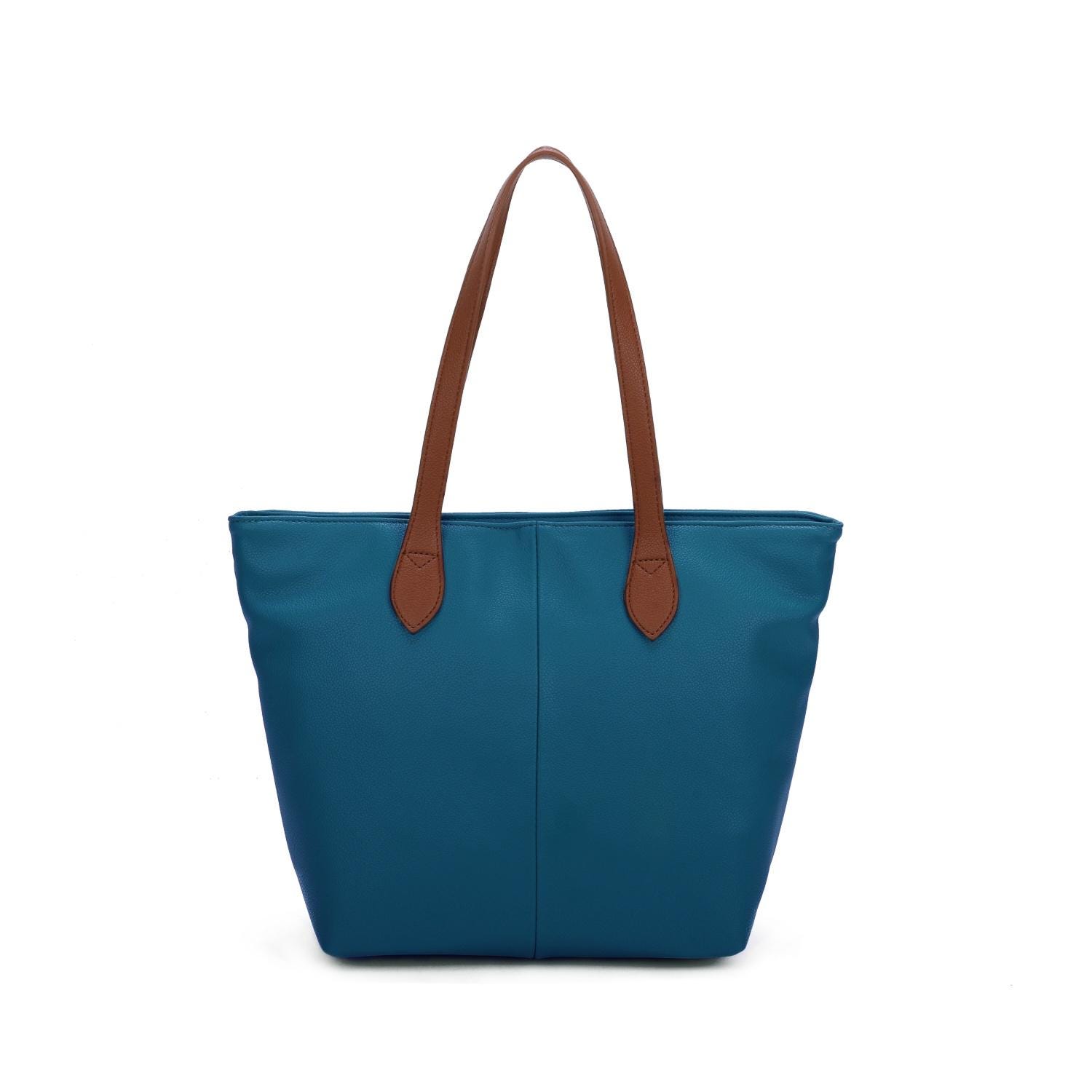 Vegan Leather Tote Bag, Medium Crossbody Bag, Multi-Compartment Purse with Adjustable Strap