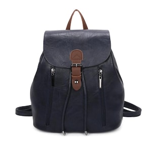 Sac à dos en cuir végétalien pour femme Sac à dos Fashion Uni Collage | Sac à bandoulière pour femme | Mode durable
