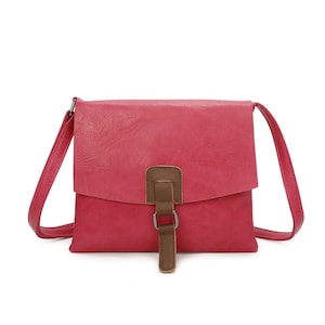 Damen Vegan Leder Satchel Crossbody Tasche | Damen Umhängetasche| Bote | Reisetaschen Uni Tasche