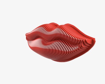 Parametric lips - file for laser cutting