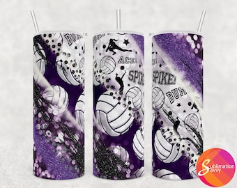Volleyball tumbler design, sublimation tumbler for girl, volleyball coach gift for her, 20 oz skinny tumbler, mothers day gift for woman