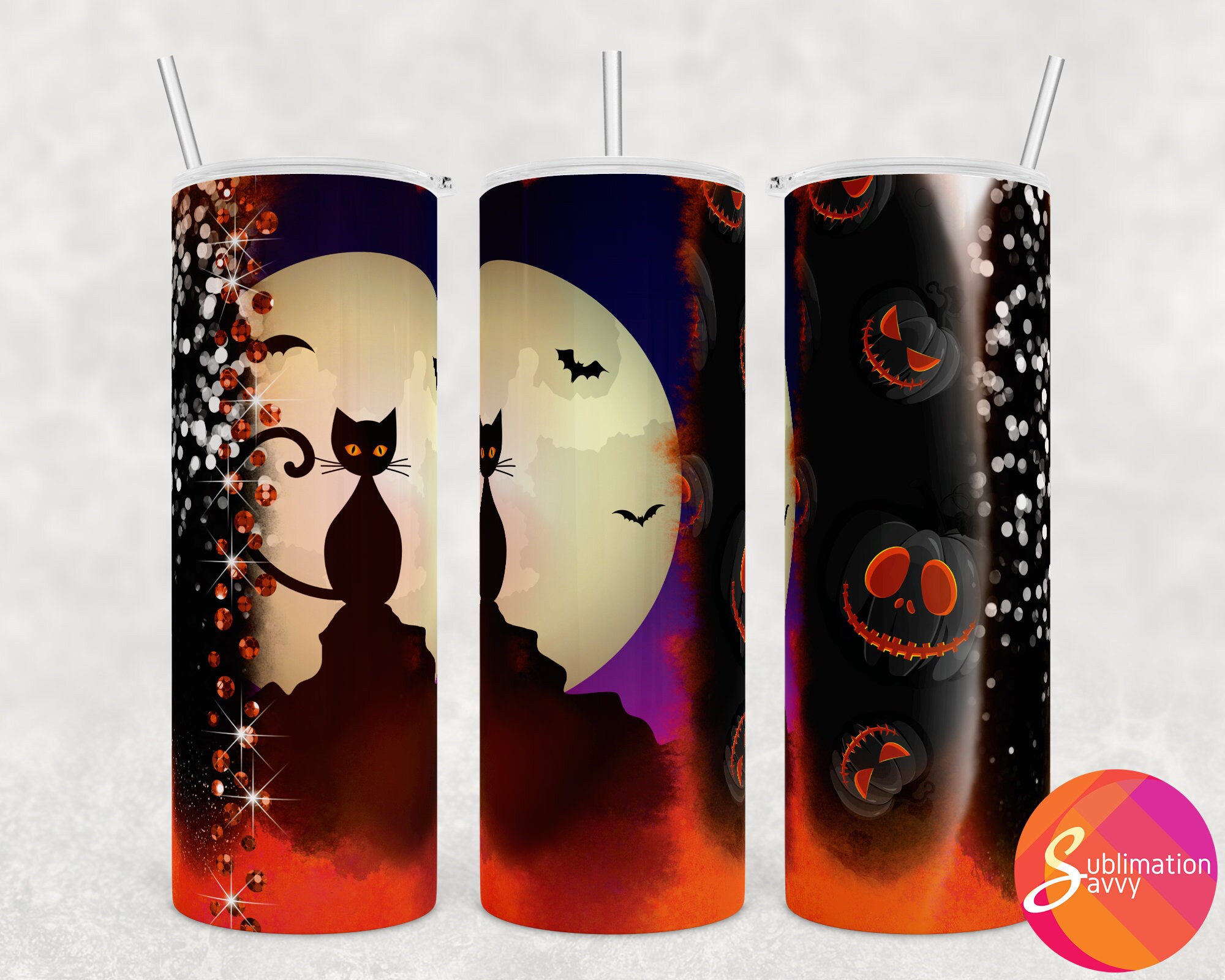 Halloween Sublimation Tumbler Designs for Kids Spooky Tumbler Etsy UK