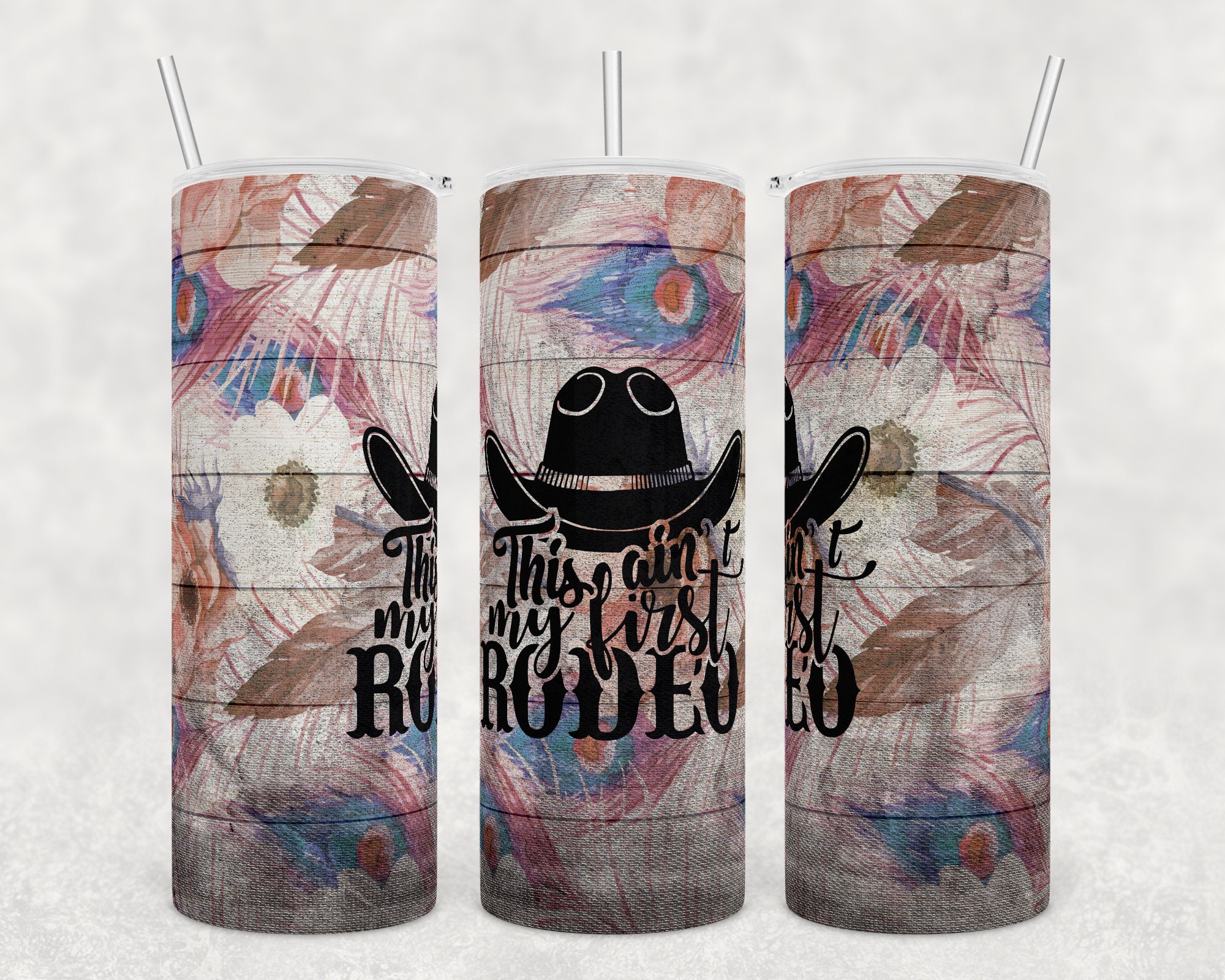 Western Sublimation Tumbler Design, 20 Oz Skinny Rodeo Tumbler Wrap for ...