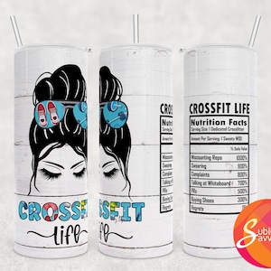 Verres à sublimation Crossfit pour emballage de verre de 20 oz, cadeau d'anniversaire pour femme, gobelet de valeur nutritive à télécharger pour elle