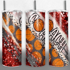 Téléchargement de gobelet de sublimation de basket-ball, enveloppe de gobelet de basket-ball, conception de 20 oz, cadeau d'anniversaire pour le fils, cadeau d'appréciation d'entraîneur pour elle