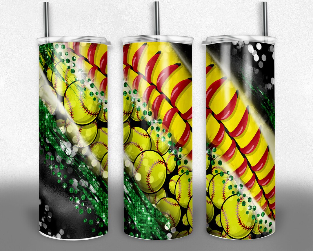 Softball Sublimation Tumbler, Tumbler Wrap for Coach, Softball Tumbler