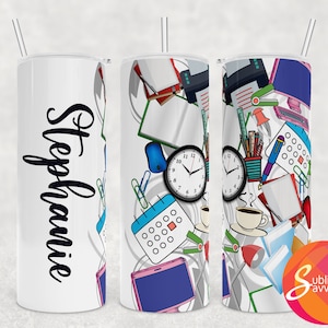 Sekretär Sublimationsbecher Design für 20 Unzen Becherverpackung, Büro Geburtstagsgeschenk für Freund, digitaler Download Becherverpackung für Schwester
