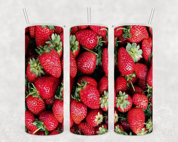 Strawberry Tumbler Png, Sublimation Wraps for Tumblers, Diy