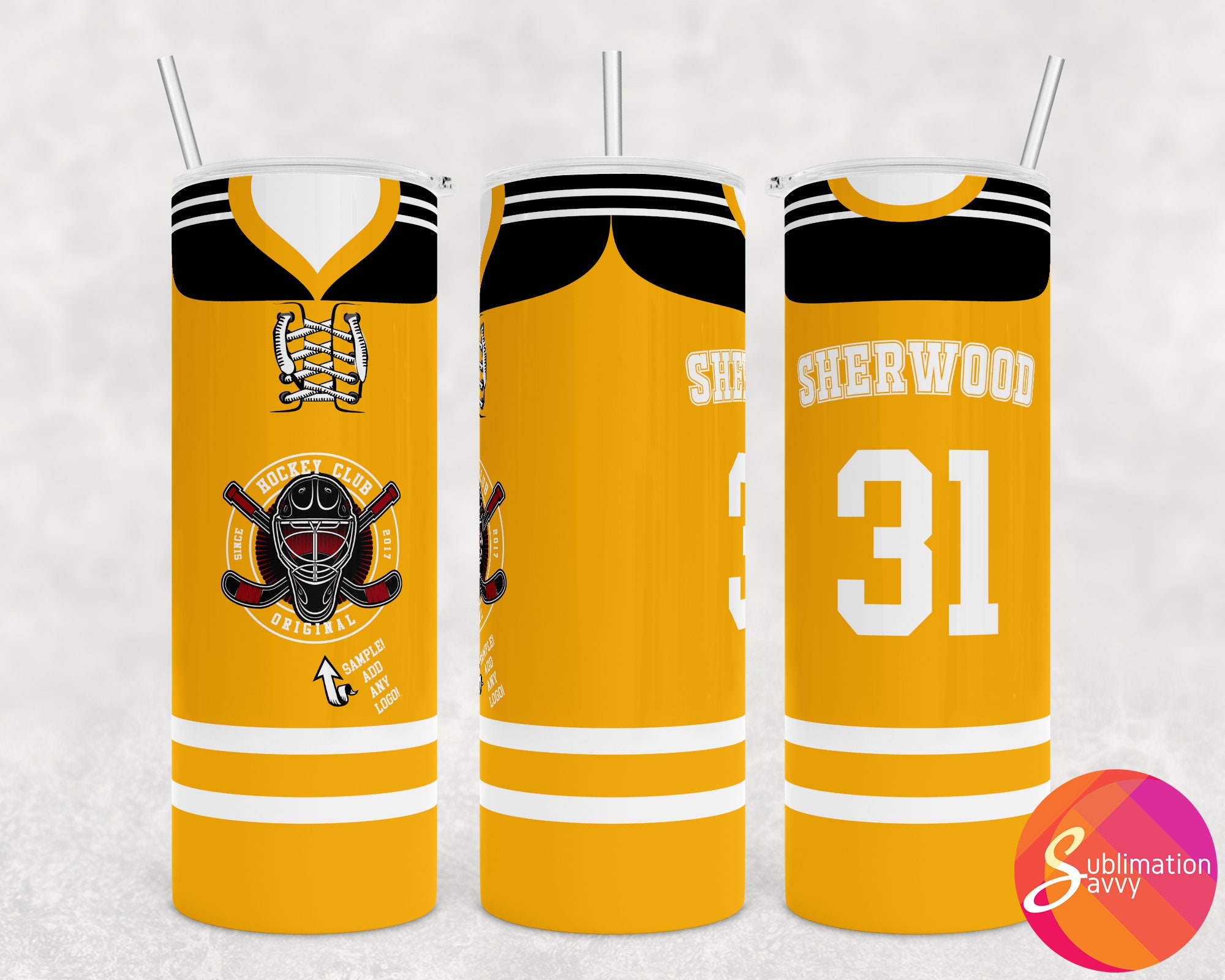 Customizable Sublimation Tumbler Design Png for Men Hockey - Etsy