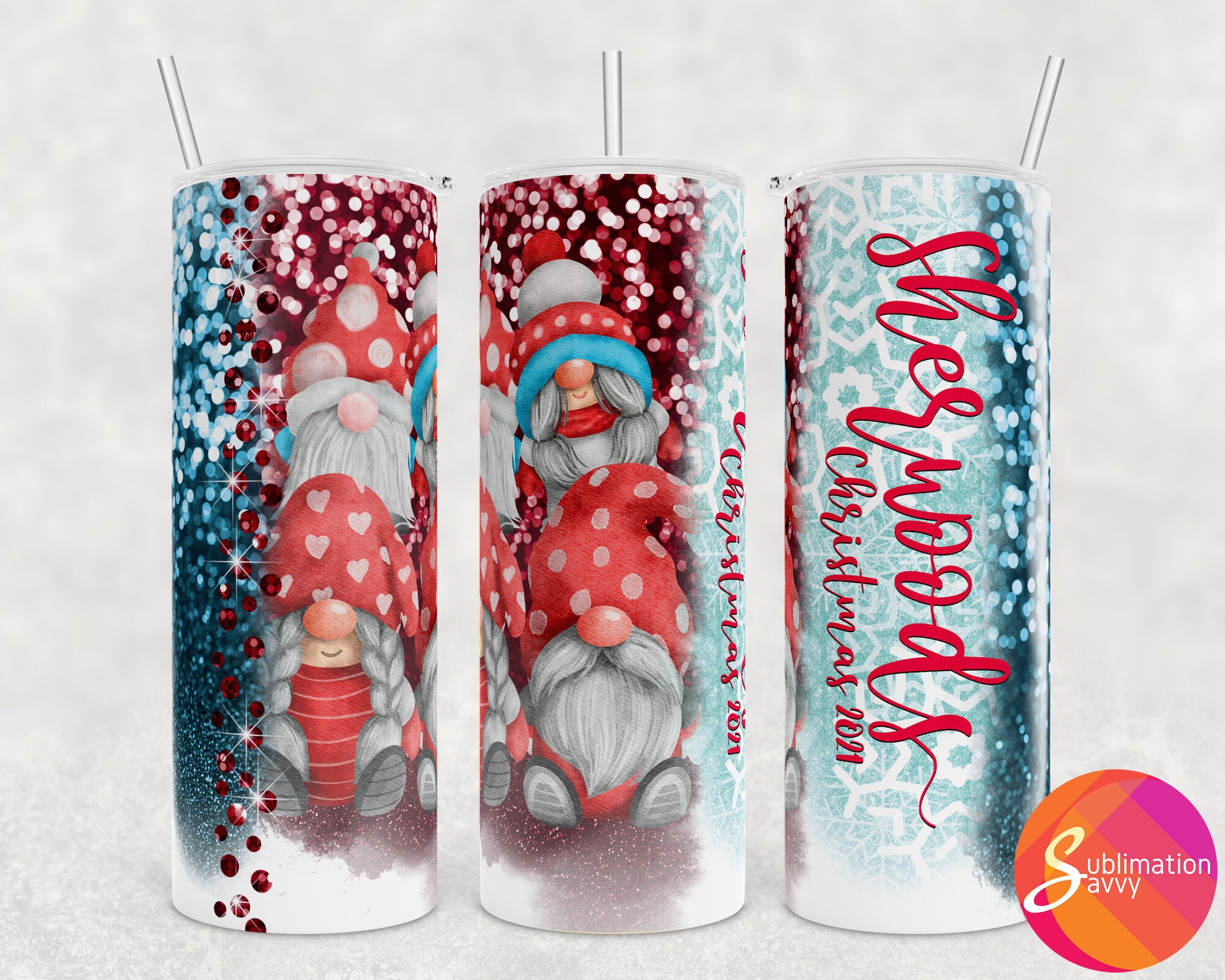 Christmas Sublimation Tumbler Design Christmas Gnome Family Etsy UK