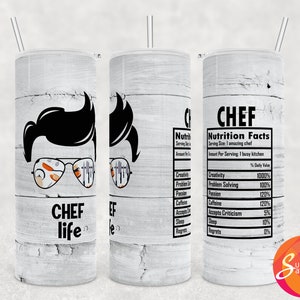 Pères Day 20 oz tumbler, sublimation tumbler design pour les hommes, enveloppement tumbler pour papa, cadeau pour le chef, la nutrition faits tumbler télécharger pour lui