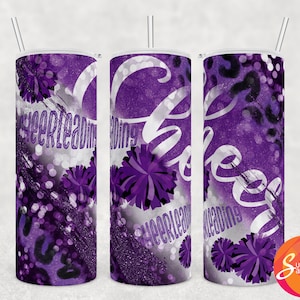 Cheer Sublimationsbecher, Cheerleader Becherverpackung, 20 Unzen Design, Geburtstagsgeschenk für sie, digitaler Download für Frau, anpassbar