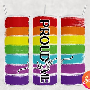 Pride month sublimation, sublimation design for 20 oz tumbler, rainbow tumbler design, digital download, gay pride tumbler wrap for her