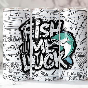 Divertente tumbler wrap da pescatore per uomo, tumbler wrap con scarabocchio per esterno per lei, regalo fai da te per marito, tumbler wrap da 20 once per papà, png di pesca