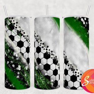 Enveloppement de verre à sublimation de football pour fille, design sublimation, design de gobelet de football, emballage droit maigre de 20 oz, emballage de Noël pour lui