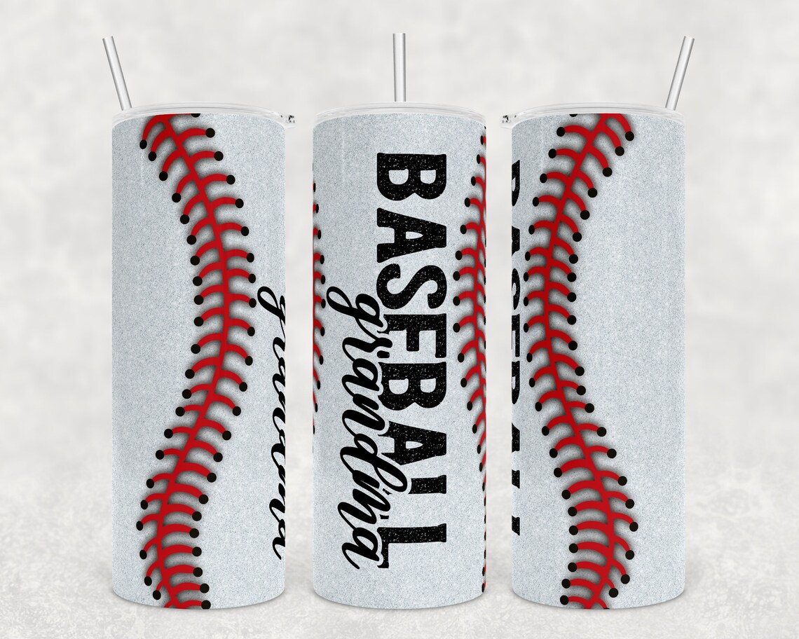 Sublimation tumbler baseball design Baseball Tumbler wrap Etsy