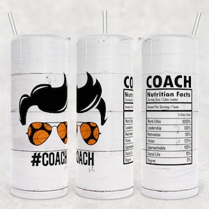 Basket-ball sublimation nutrition faits tumbler dessins pour l’entraîneur, diy merci cadeau pour les hommes, cadeau d’anniversaire pour le mari, téléchargement numérique