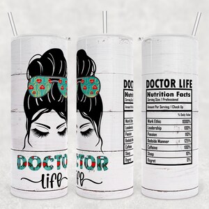 Docteur fichier de sublimation pour 20 oz tumbler maigre, conception de sublimation pour cadeau diy pour elle, sublimation tumbler nutrition faits tumbler wrap