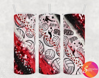 Volleyball tumbler design, sublimation tumbler for girl, hers day tumbler for her, 20 oz skinny tumbler, coach appreciation, tumbler design