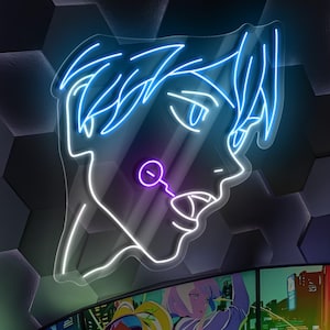 Anime Character - LED Neon Anime Wall Art, Anime, Cartoon Character, Game Room Light, Personalized Gifts, Kids Room Decor,Japanese Neon Sign
