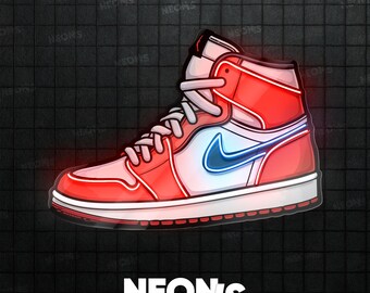 Insegna al neon a LED per appassionati di sneaker, fantastica insegna al neon da parete per sneaker, decorazione per la stanza per fan e collezionisti di streetwear