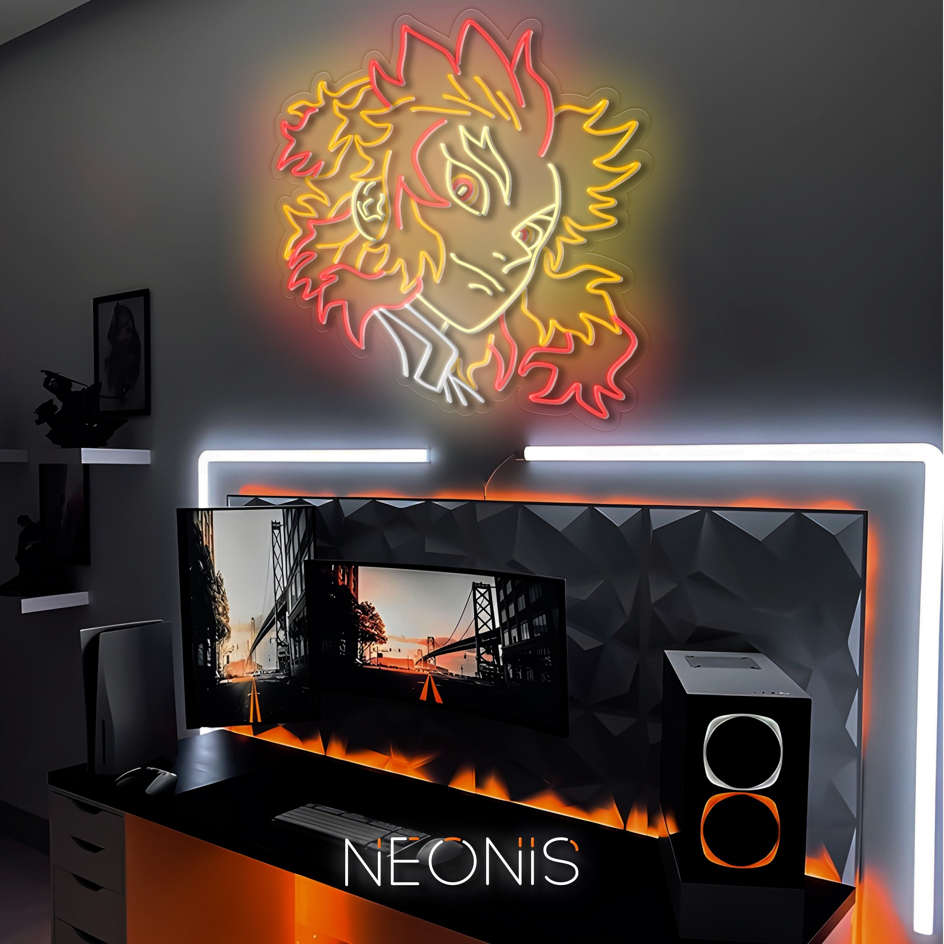 Anime Character - LED Neon Anime Wall Art, Anime, Cartoon Character, Game Room Light, Personalized Gifts, Kids Room Decor,Japanese Neon Sign