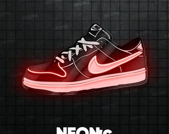 Insegna al neon a LED per appassionati di sneaker, ideale per amanti delle scarpe e della moda. Decorazione murale al neon, regalo perfetto.