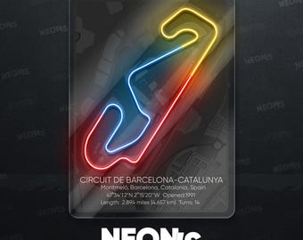 Insegna al neon a LED con pista di Formula 1 per appassionati di sport motoristici e fan delle corse, decorazione da parete per la stanza.