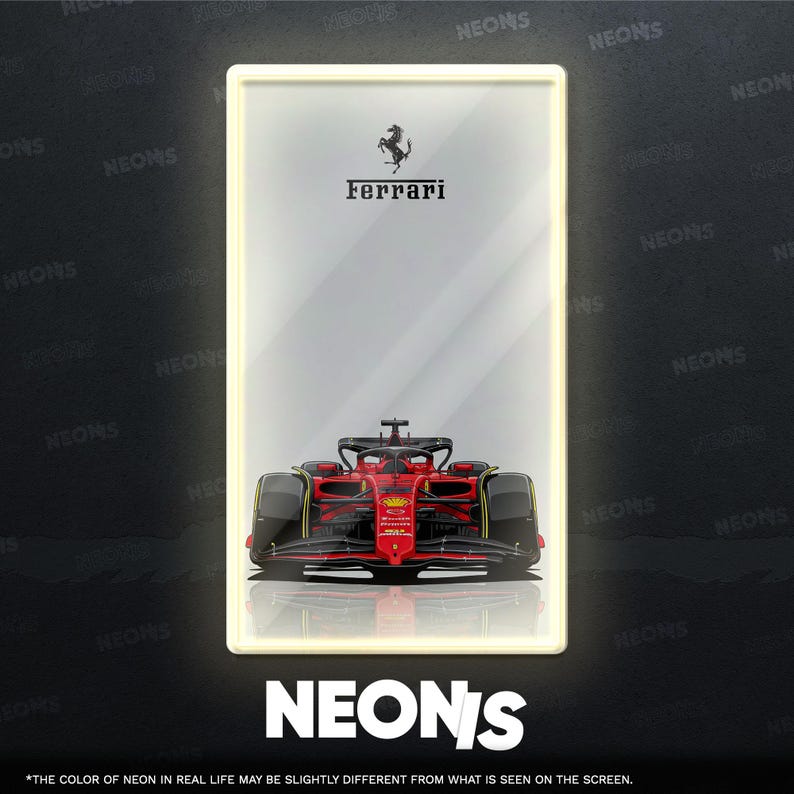 F1 Racing Car LED Neon Sign for Motorsports Fans, Perfect Neon Wall Art ...